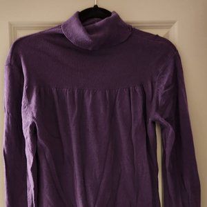 Apt. 9 Sweater Women's Large Purple Turtleneck Long Sleeve Sweater